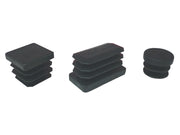 PUNTALE ALETTATO TONDO 25 MM PLASTICA NERO- 200,0 pz