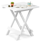 Elpino, Tavolo da Esterno 2 Posti Made in Italy, 44x44x50h cm Bianco