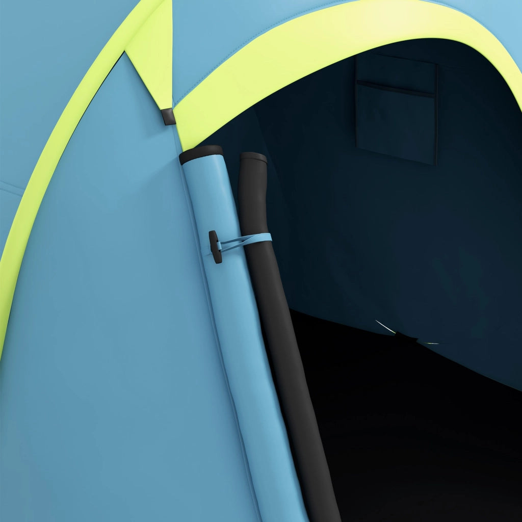 Tenda da Campeggio Pop Up Impermeabile con Accessori e Borsa di Trasporto 245x148x105 cm in Poliestere Blu