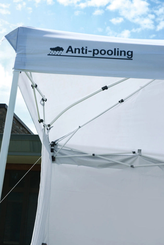 Gazebo Pieghevole da Giardino in Ferro 3x3m Bianco