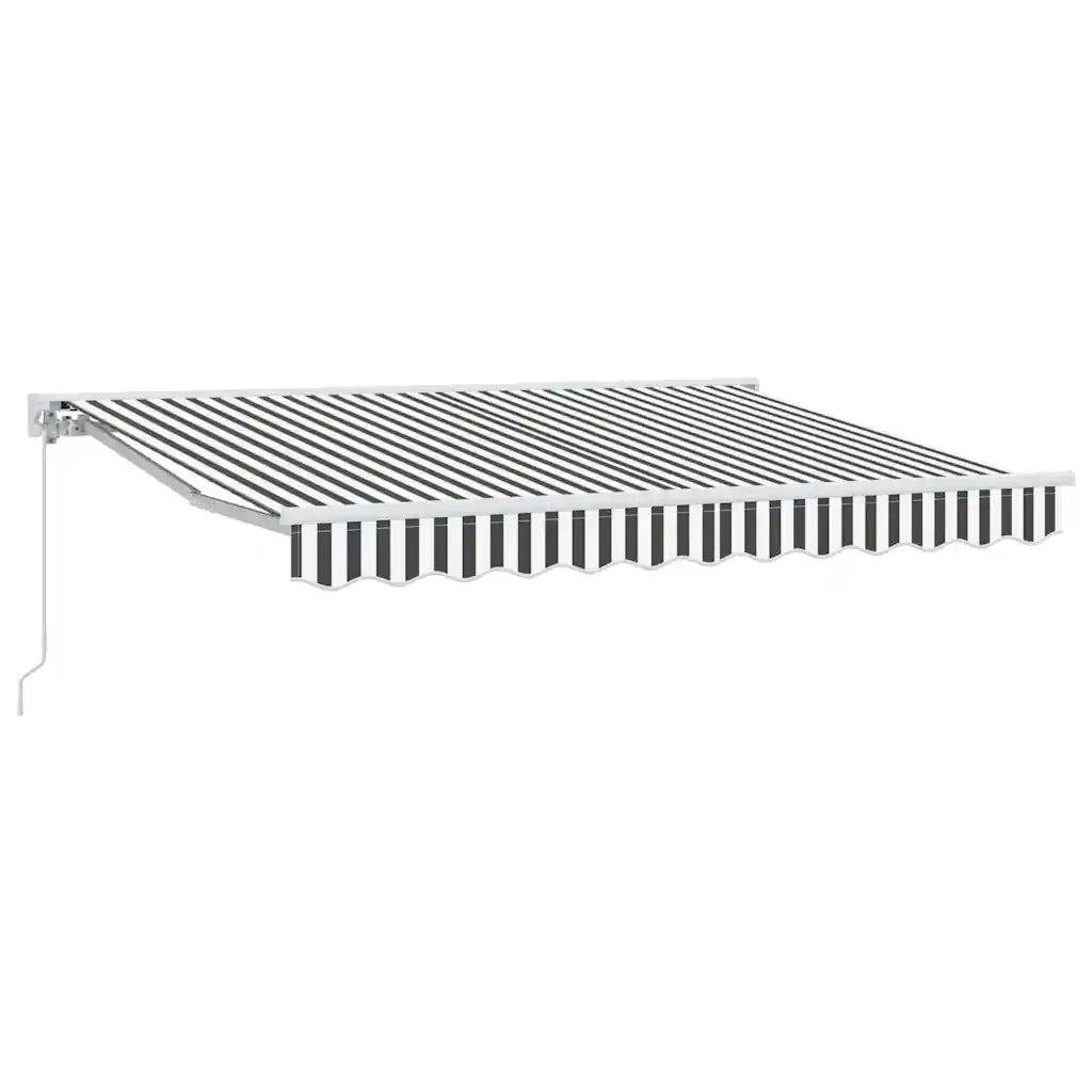 vidaXL Tenda Retrattile Antracite e Bianco 250x200 cm Tessuto