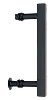 Maniglia Box Doccia Quadrata Minimal Nero Opaco – Interasse 145 mm – Lunghezza 197 mm