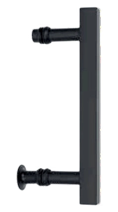 Maniglia Box Doccia Quadrata Minimal Nero Opaco – Interasse 145 mm – Lunghezza 197 mm