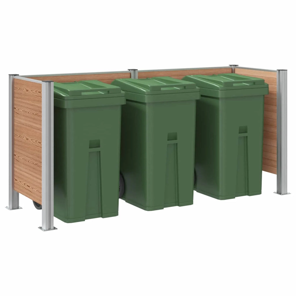 Recinzione Contenitore per Rifiuti Marrone 237 x 85 x 115 cm 3429266