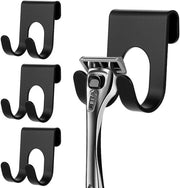 Sostegno per rasatura 4 pezzi - Autoadesivo - Impermeabile - Materiale in alluminio spaziale - Supporto doccia - Utilizzo multifunzionale - Allocazione di appendiabiti