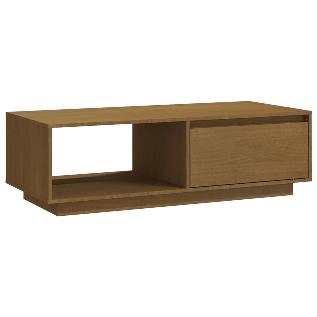 Tavolino Marrone ambra 110x50x33,5 cm in Legno Massello di Pino 809885