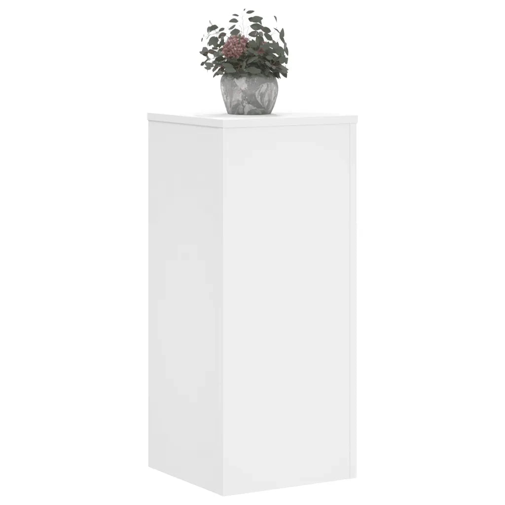 Supporti per Piante 2 pz Bianchi 30x30x70 cm Legno Multistrato 852924