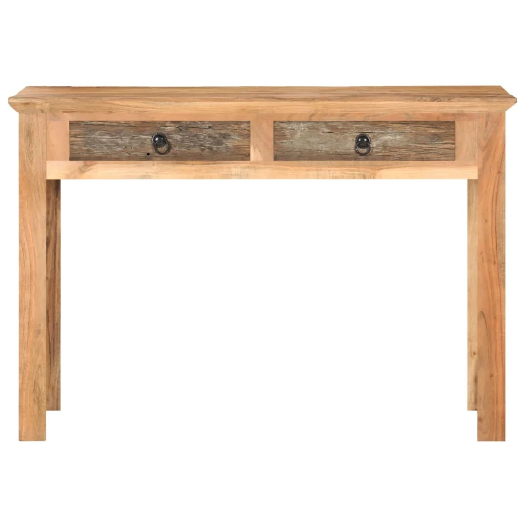 Scrivania tavolo postazione di lavoro mobile per computer studio 110 x 50 x 75 cm legno massello di recupero marrone 02_0023368