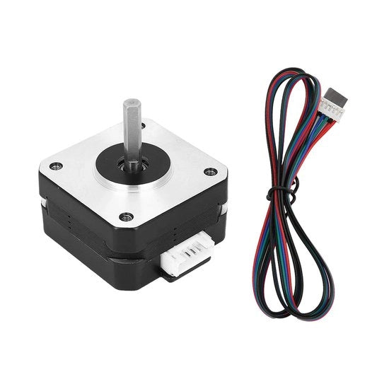 Motore a passo 0,7A 12V - Nema 17 - Cavo di alimentazione 4-filare - Adatto per stampanti 3D - Duraturo - Alta precisione - Motore