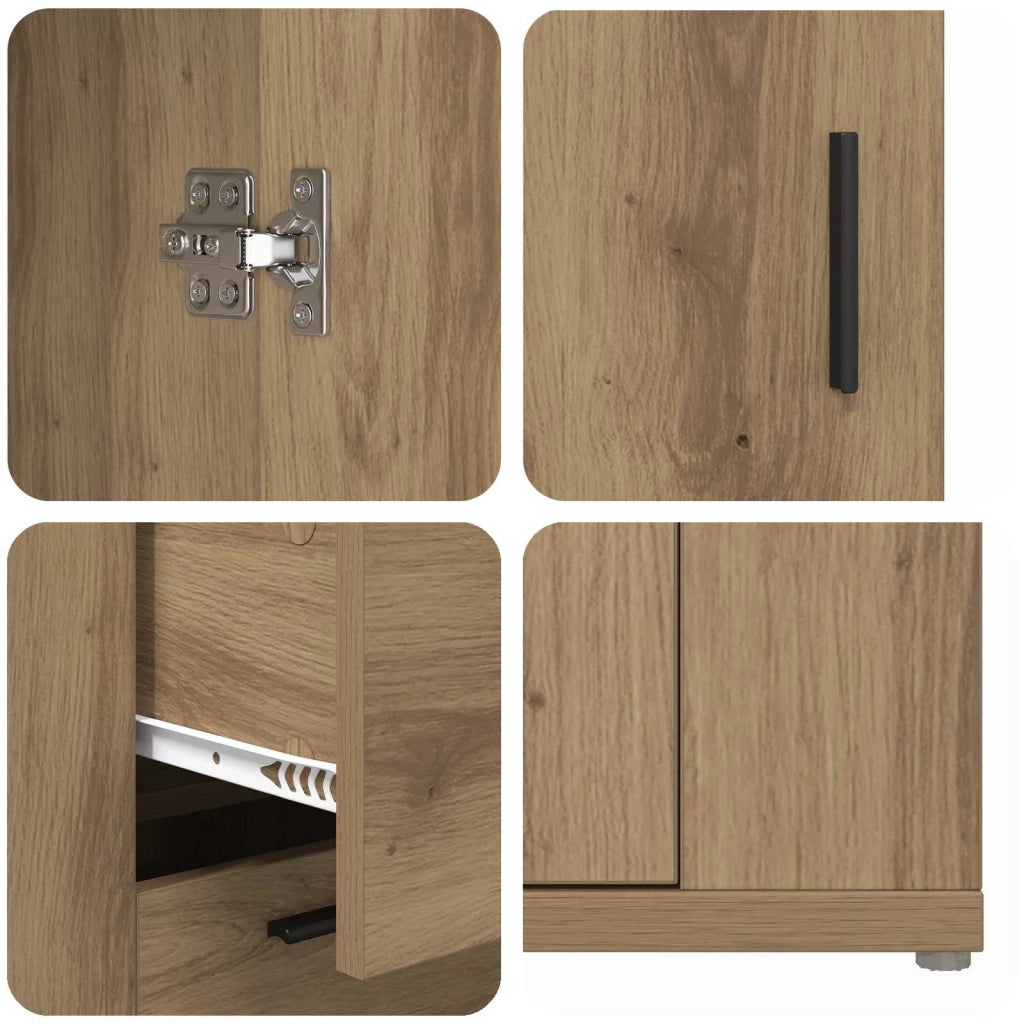 Credenza con cassetto Rovere artigianale 100 x 33 x 59.5 cm 881139