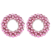 Corone di Palline di Natale 2 pz Rosa 33 x 33 x 7 cm CFW6067595