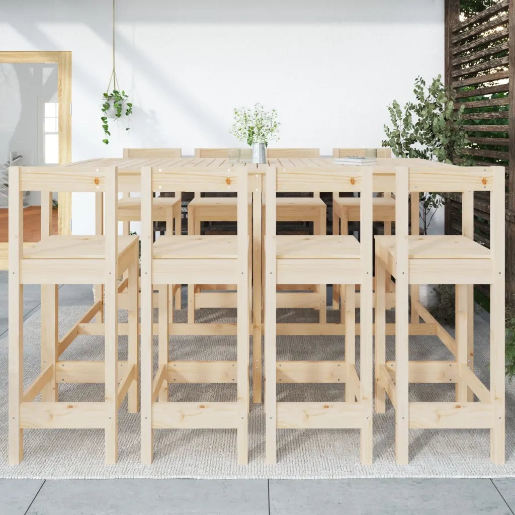 Set Bar da Giardino 9 pz in Legno Massello di Pinocod mxl 70261