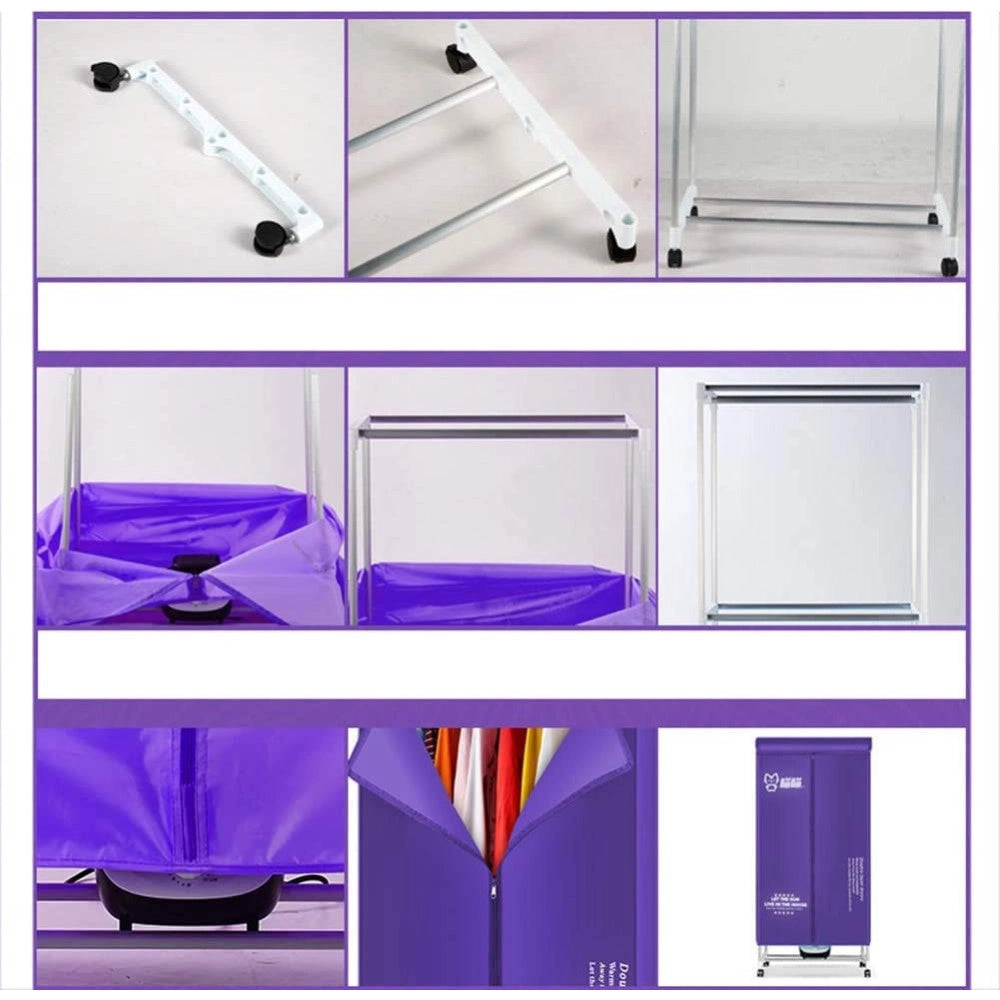 Trade Shop - Box Asciugatrice Asciuga Biancheria Elettrica Asciugabiancheria Stendino 1000w -