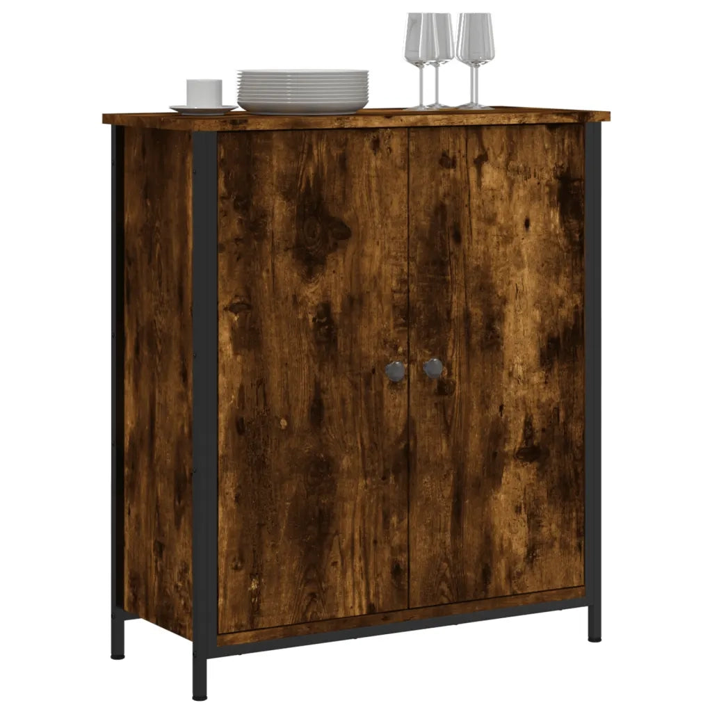 Credenza | Madia | Buffet da pranzo | Armadio da pranzo Rovere Fumo 70x30x80 cm in Legno Multistrato
