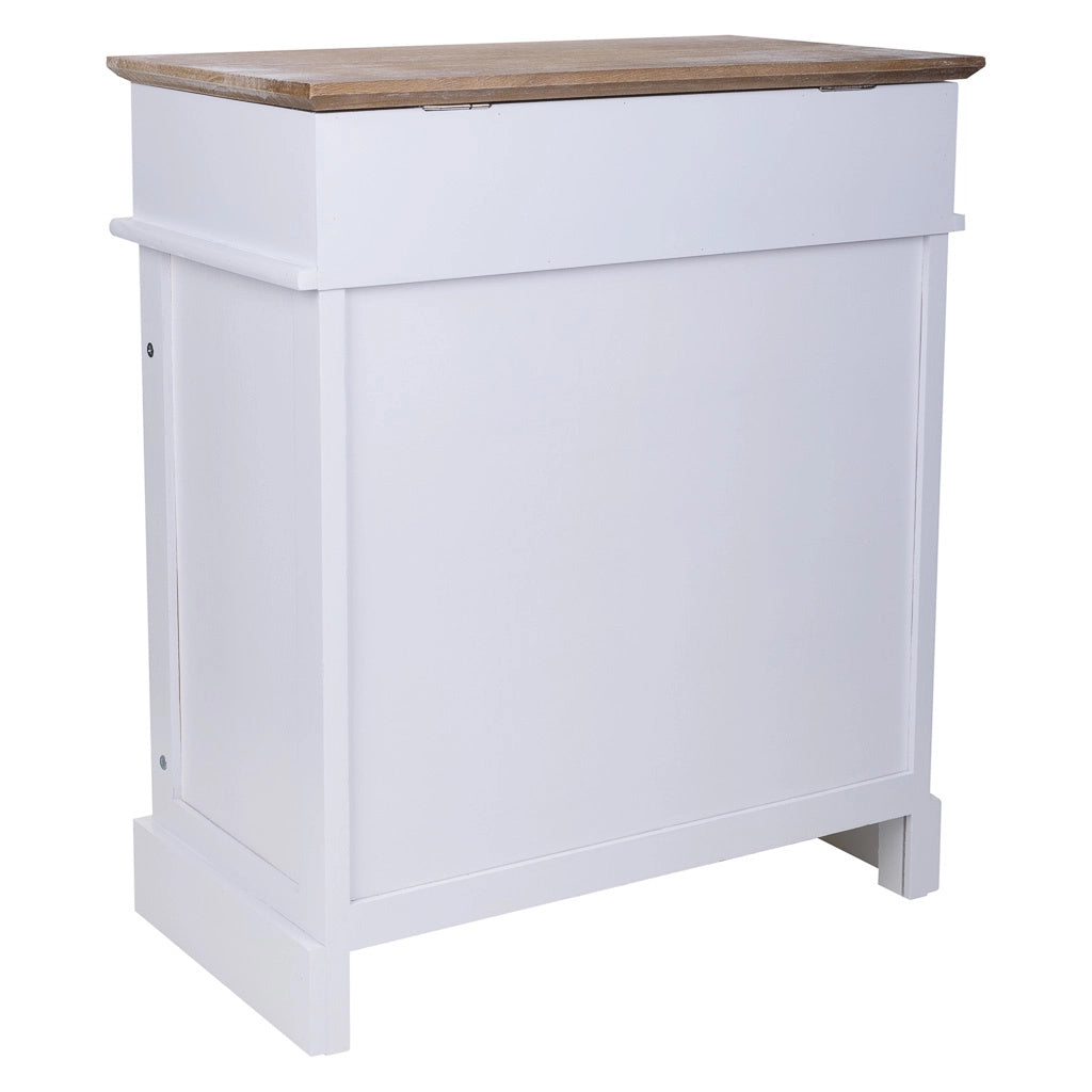 Scarpiera in legno bianco 50x28x58h