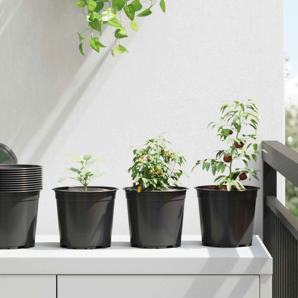 Vaso per Fiori 100 pcs Nero Ø 15 x 13 cm Plastica 42029494