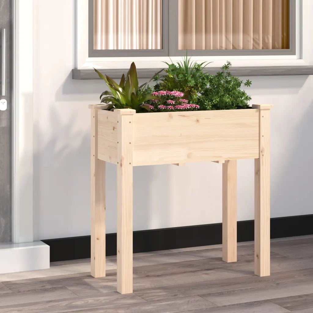 Fioriera con Fodera 71x37x76 cm Legno Massello di Abete 364230
