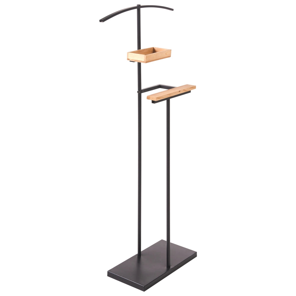 Appendiabiti in acciaio nero metallico 118 cm Appendiabiti indipendente con ripiani Industriale Ingresso