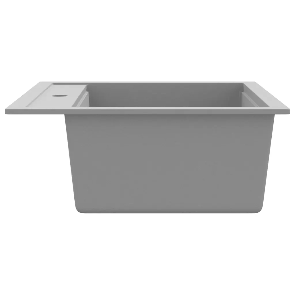 Lavello da Cucina in Granito Vasca Singola Grigio CFW4670606