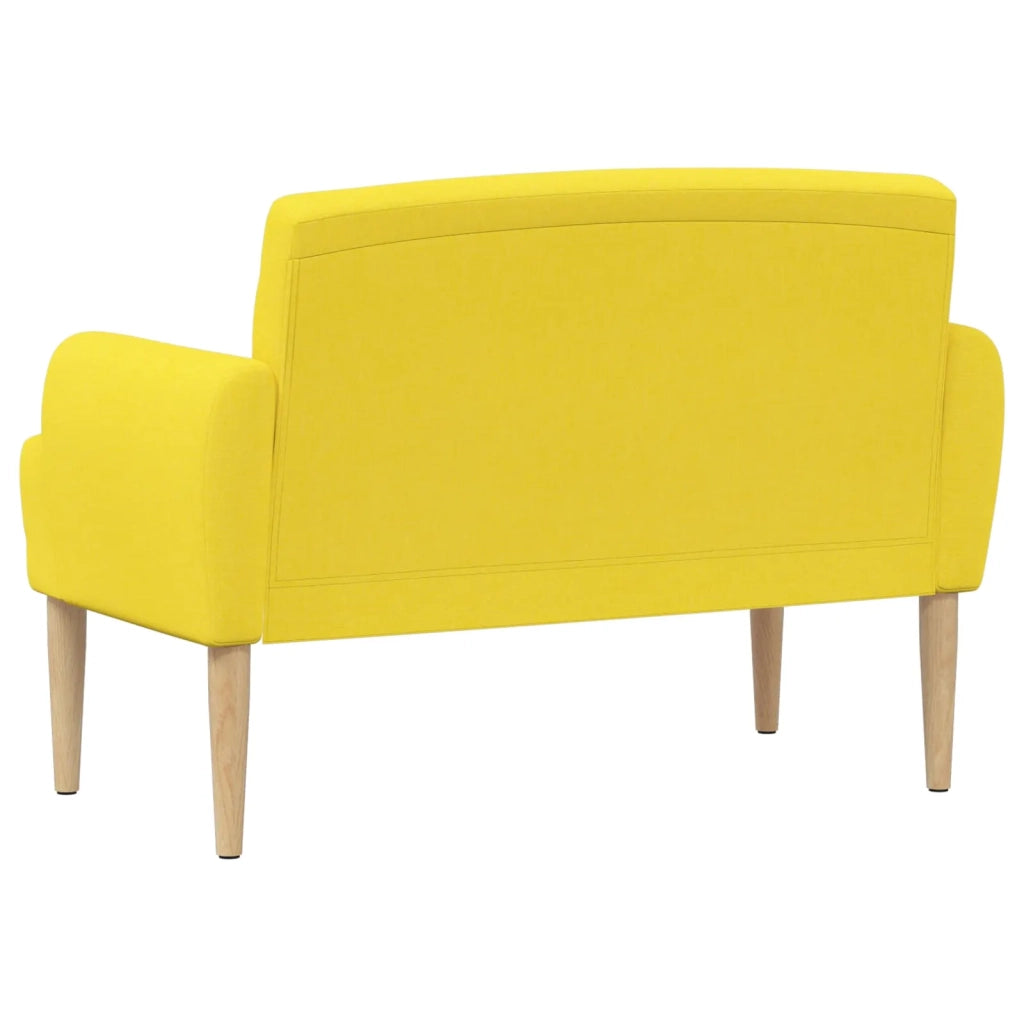 Loveseat con bottoni imbottiti Giallo Chiaro 116 x 67 x 80 cm 42041784