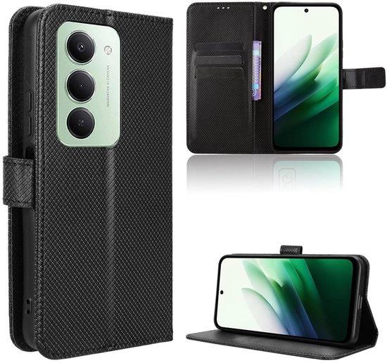 Custodia Strozzapersona per Telefono - Custodia per Redmi 15 5G - Custodia con Funzionalità Standard - Fibra di Carbonio - 3 Slot per Carte di Credito - Scocca Interna in TPU-Silicone - Custodia per Smartphone
