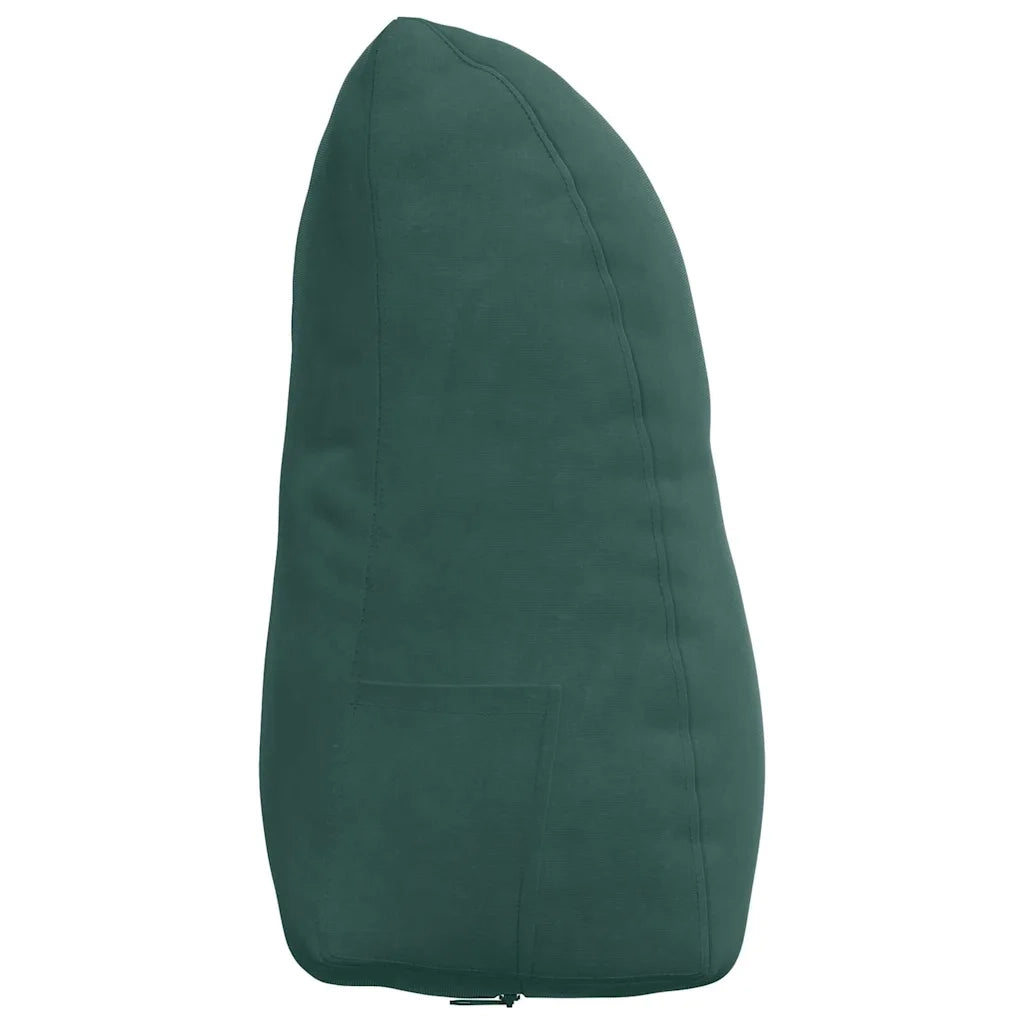 Cuscino per Schiena | Cuscino dorsale Verde Scuro 45 x 24 x 50 cm Velluto