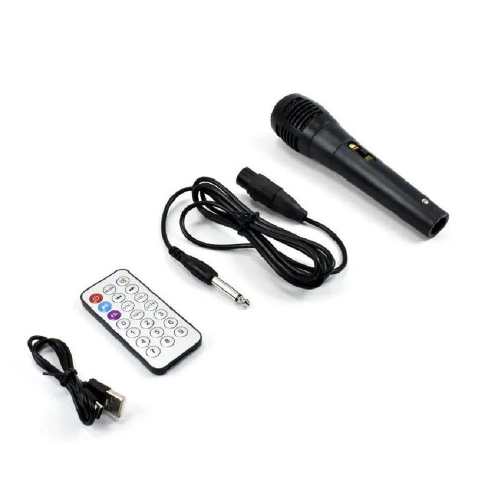 Trade Shop - Speaker Portatile Karaoke Altoparlante Bluetooth Wireless Microfono Led Q-yx606 -