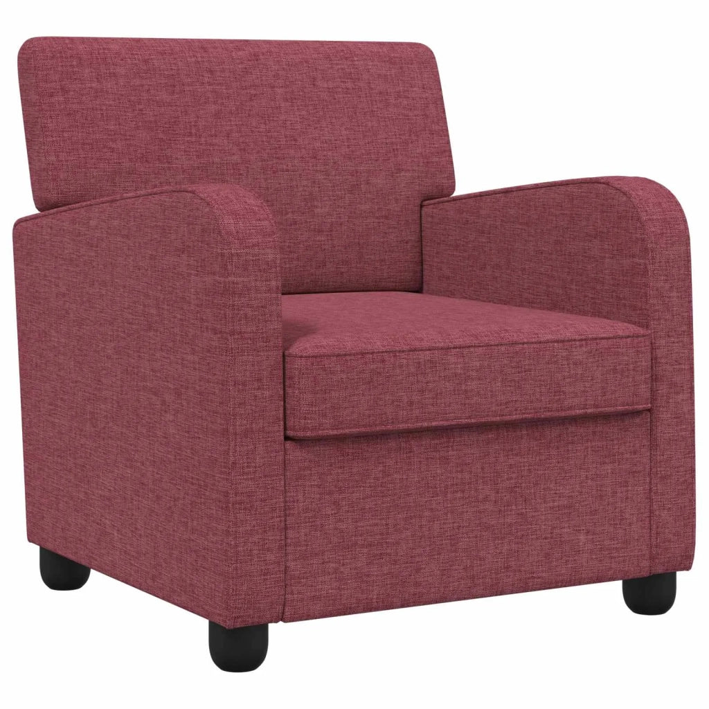 Poltrona Rosso Vino Tessuto 42043396