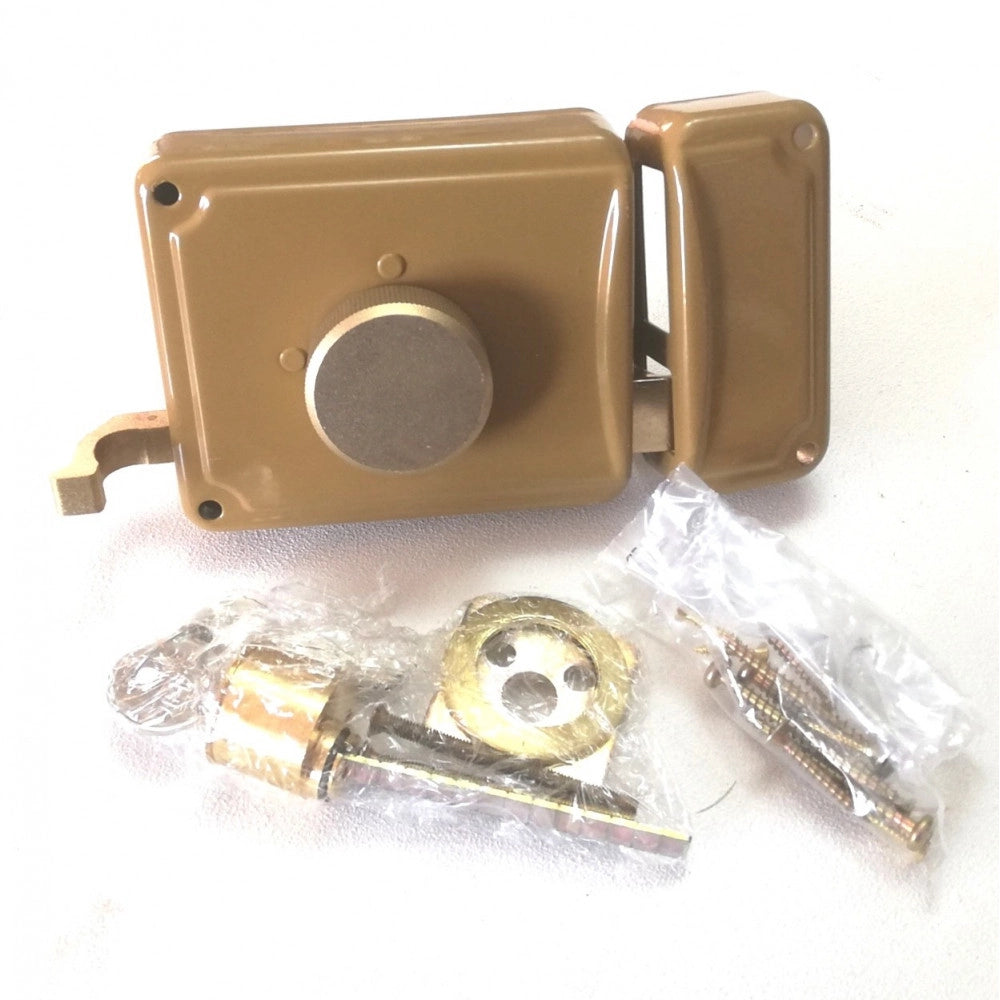 Facchinetti serratura corta a spingere destra 60mm con pomolo e cilindro staccato a 2 mandate