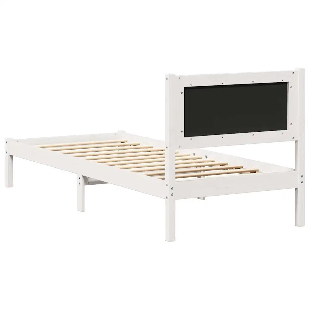 Letto con Testiera Rivestita Grigio chiaro 75 x 190 cm