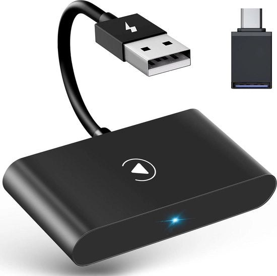 Adattatore CarPlay wireless - Plug & Play - Fabbricato cavo e wireless - Converte il cavo in wireless - Auto con supporto Carplay Adattatore CarPlay Dongle
