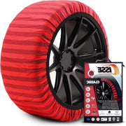 Sneeuwkettinge T-70 per Auto - Conformità EN 16662-1 - Utilizzo Giornaliero per Neve e Ghiaccio - Set 2 di Sneeuwkettinge per Auto + Guanti