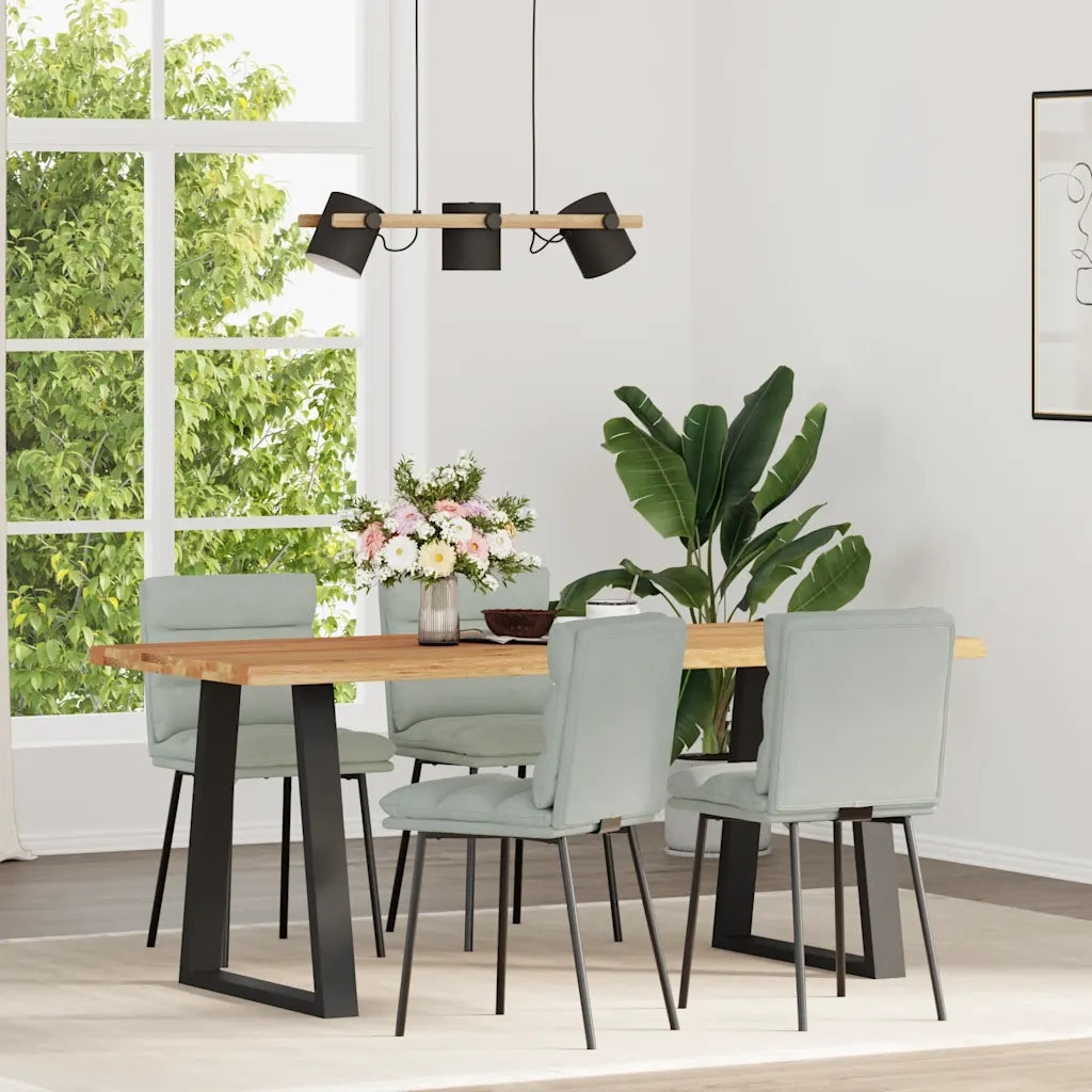 vidaXL Sedie da Pranzo 4 pz Grigio Chiaro in Velluto