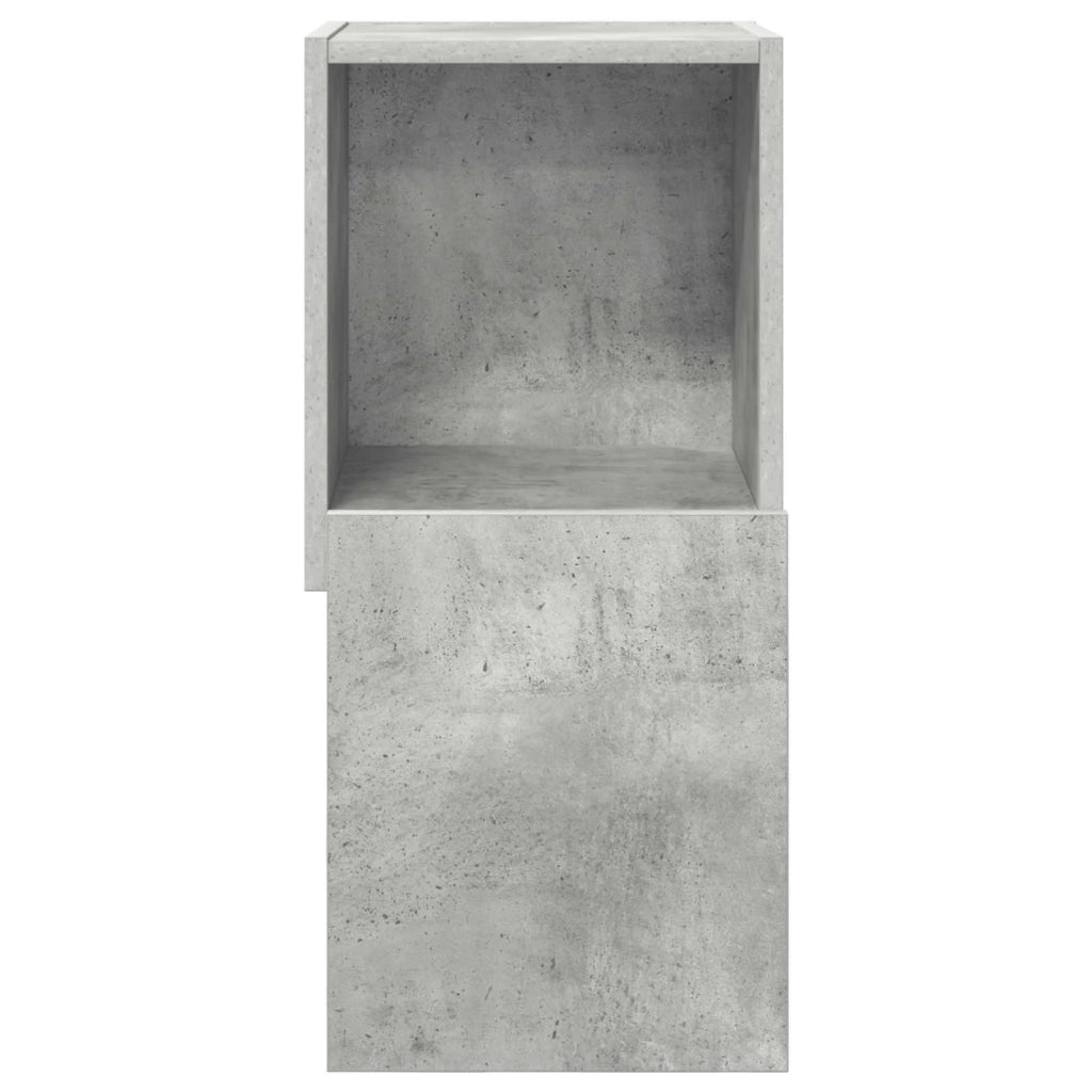 Mobile angolare Grigio cemento 30,5x30x65cm Legno multistrato
