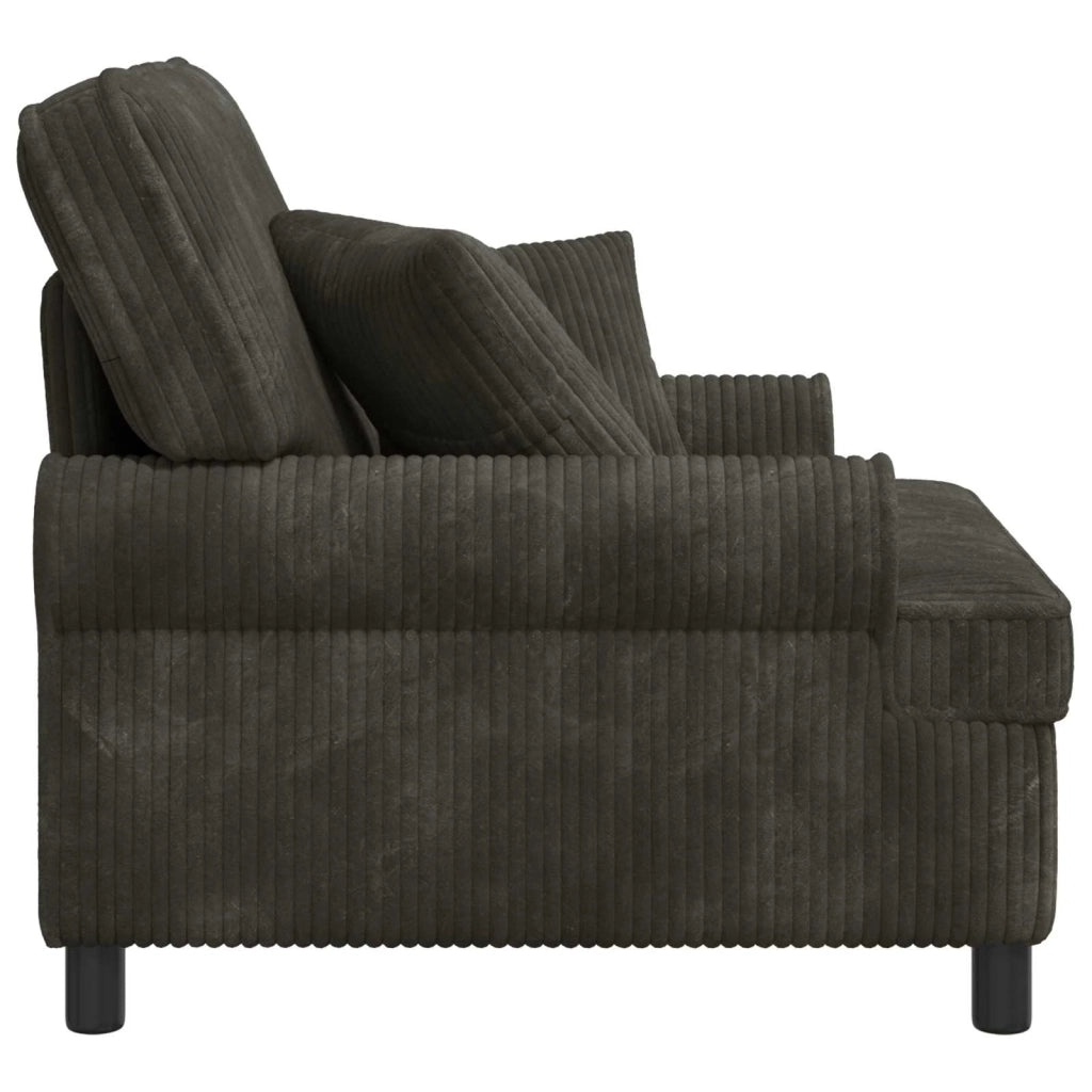 Poltrona XL con Cuscini Antracite Tessuto a 1,5 linee 42043479