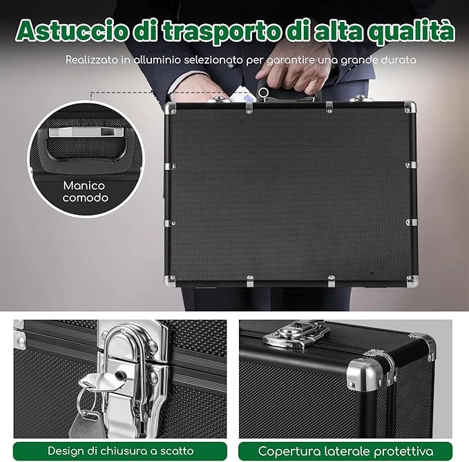 Set di Fiches da Poker con 300/600 Fiches, 2/6 Mazzi di Carte 5 Dadi Mescolatore Automatico di Carte e Tappeto, Scatola Portatile, Poker Chips per Party Viaggi e Feste (600 PCS)