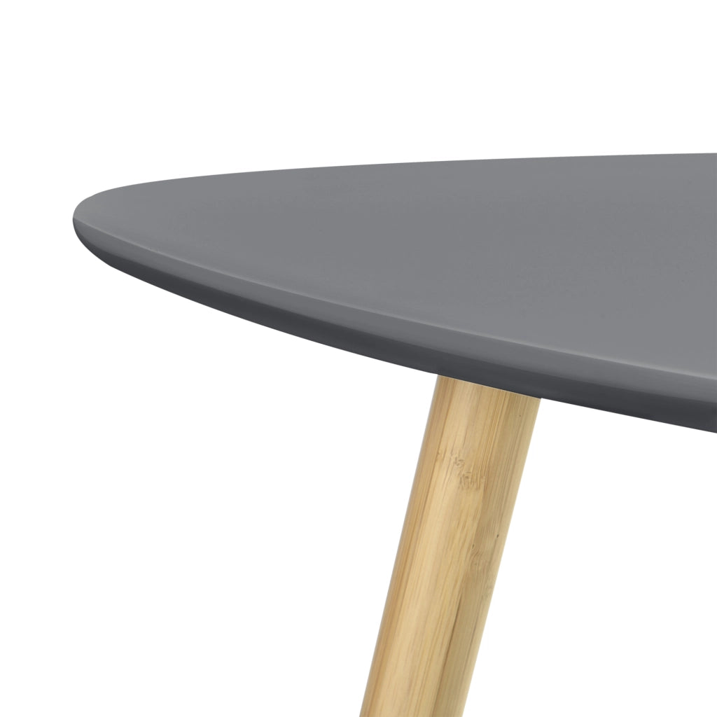 Set da 2 Tavolini da Salotto in Altezze Diverse 2 Tavolini Impilabili con Gambe in Bambú Tavolini Bassi da caffè con