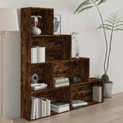Libreria-Scaffale per Libri-Mobile di Stoccaggio Rovere Fumo 155x24x160 cm