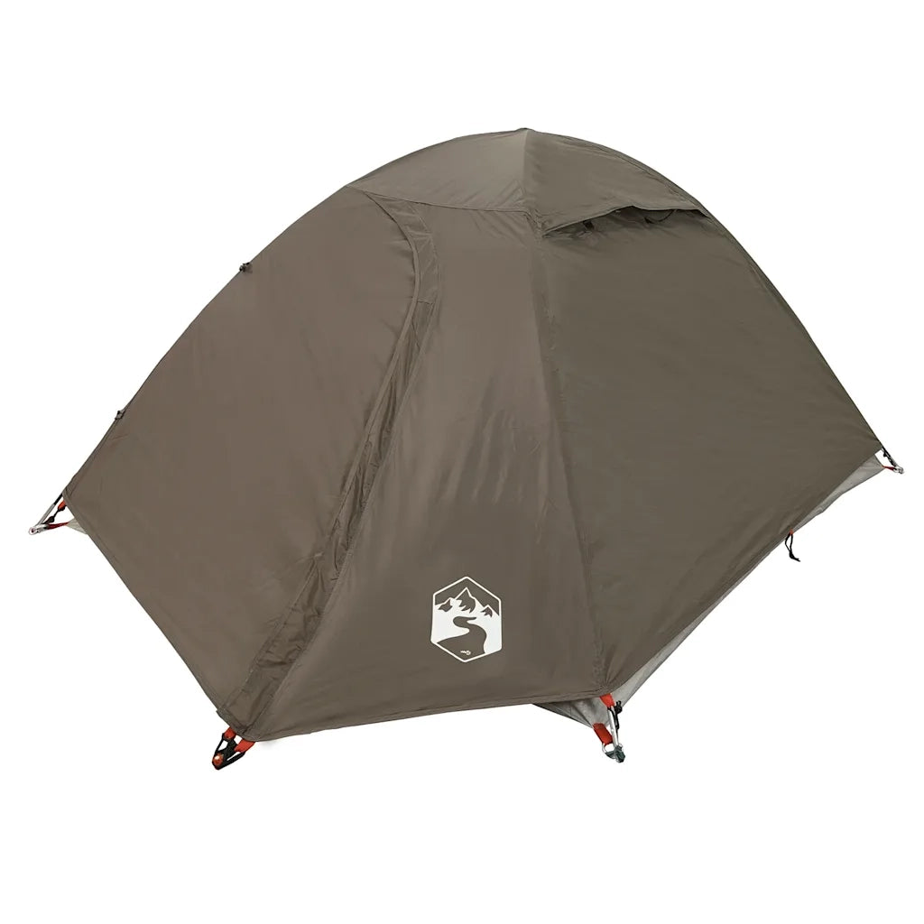 Tenda da Campeggio a Cupola per 2 Persone-Tenda per Escursionismo Marrone Impermeabile 984712