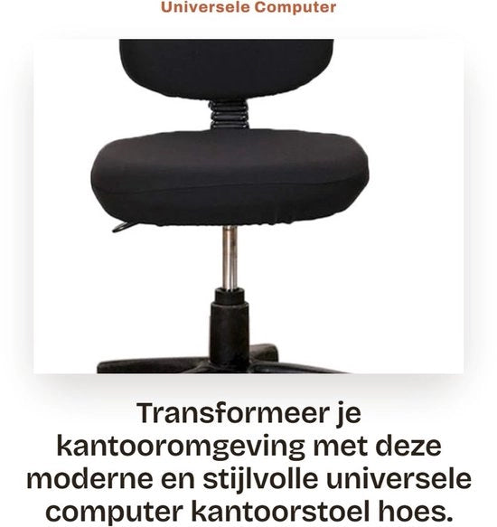 Copertura Stoile Universale - 2 Pezzi - Protezione Stretch - Adattabile - Poliestere/Elastico - Per Sedia da Ufficio - Diversi Colori - Rivestimento Sedia