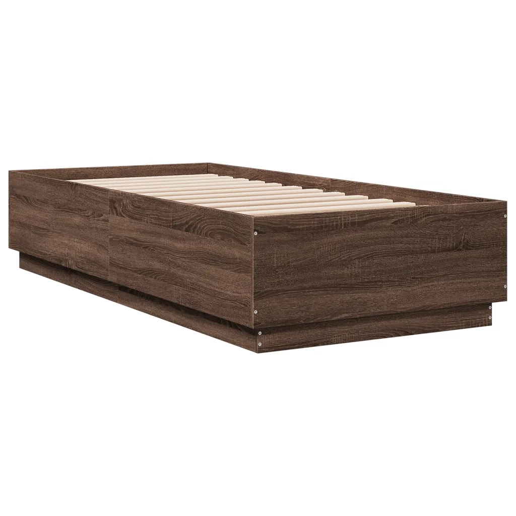 Giroletto-Struttura Letto Rovere Marrone 90x200 cm in Legno Multistrato 391373