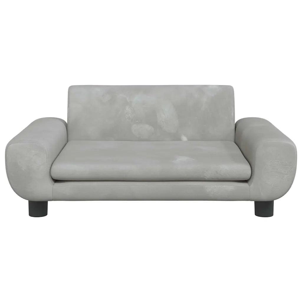 Divano per Bambini Grigio Chiaro 70x45x33 cm in Vellutocod mxl 93869