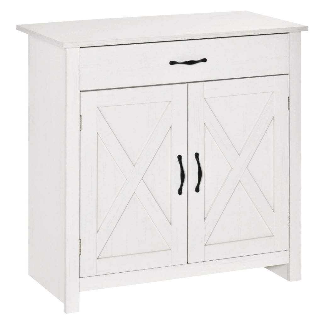 Tavolo da cucina con cassetti ¨C zephmum ¨C 80x39.7x80 cm bianco lavato