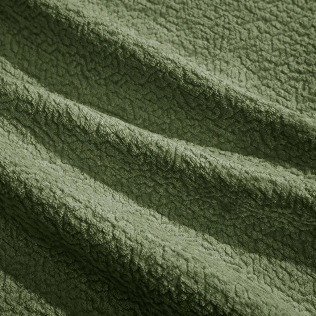 Divano modulare a U con pouf mobile e cuscini design trapuntato seduta confortevole in chenille verde 260 × 149 × 90 cm