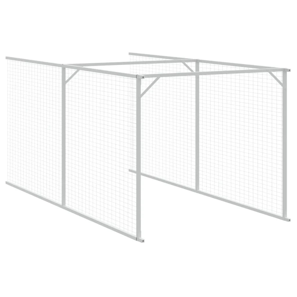 Cuccia per cani con cortile luminoso 110 x 1017 x 110 cm grigio 02_0043488