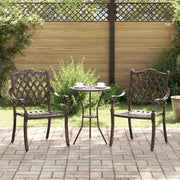 Sedia da Giardino 2 pcs Bronzo 56 x 55 x 92.5cm Alluminio 42002374