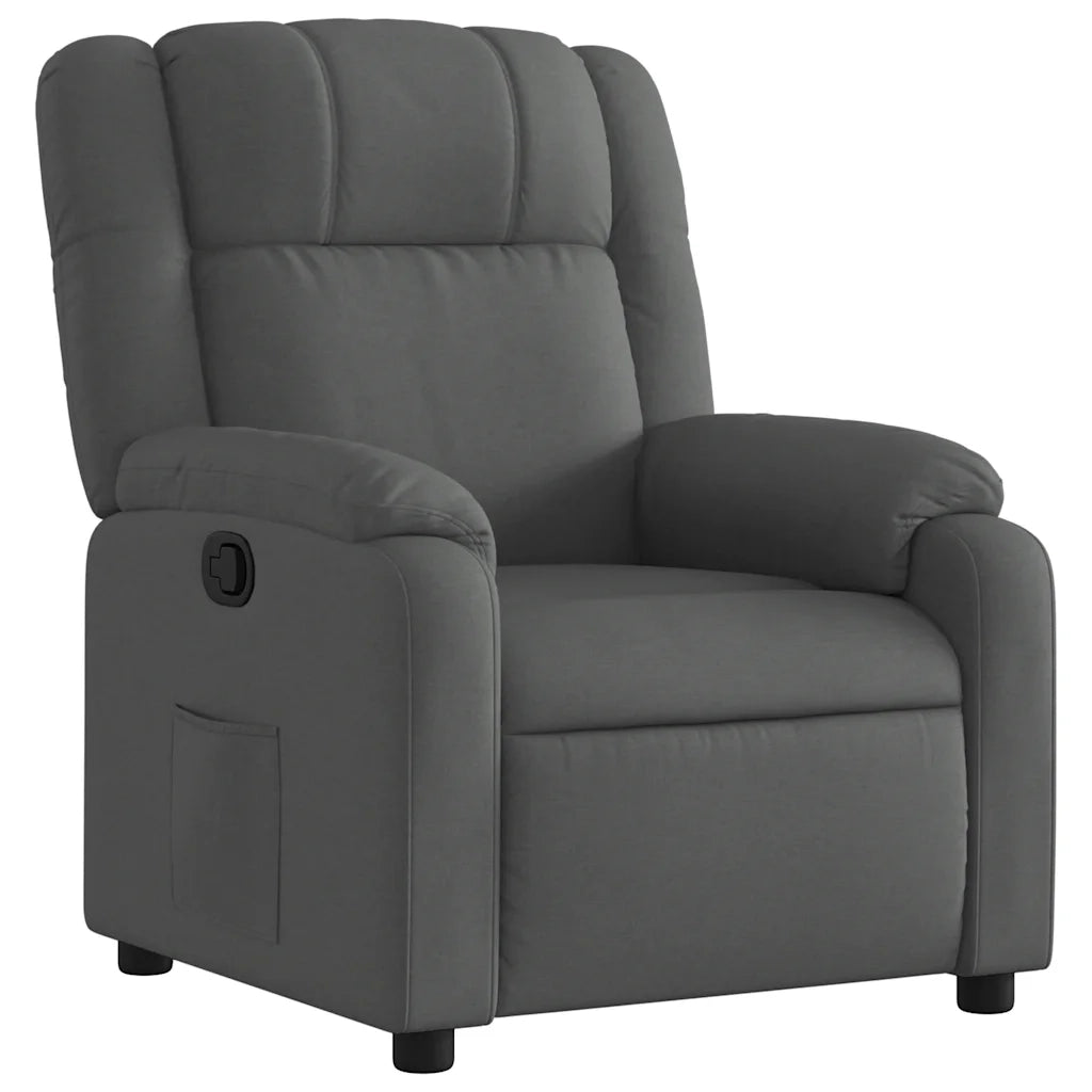 Divano Sedia-Poltrona Reclinabile in Tessuto Grigio Scuro 587971