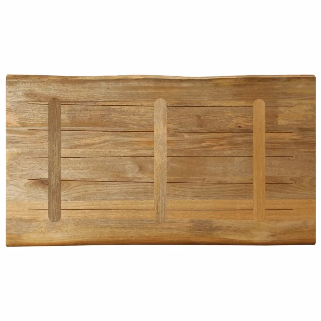 Piano Tavolo Bordi Vivi 120x60x2,5 cm Legno di Mango Grezzo 370672