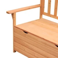 Panchina da Giardino 2 Posti con Vano Contenitore Legno 112x58x84cm
