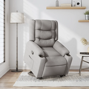 Poltrona Alzapersona Reclinabile Grigio Nuvola in Tessuto 3310267